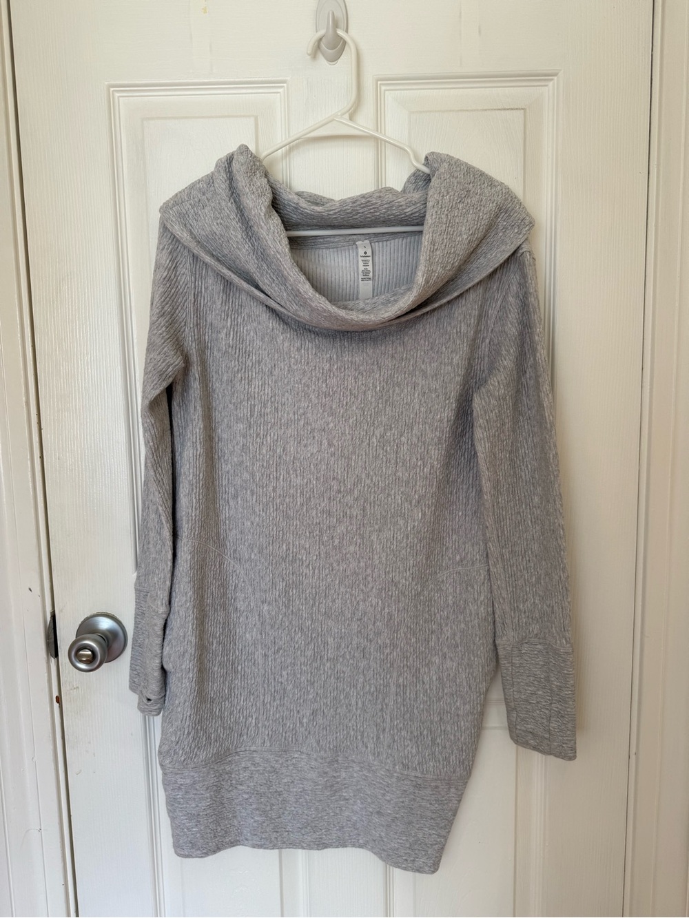 lululemon Cowl Neck Sweater Dress light gray size small